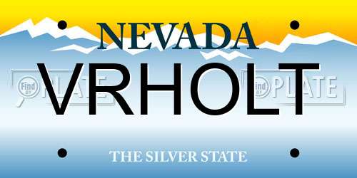 VRHOLT Nevada License Plate