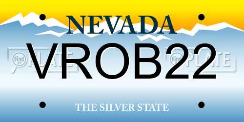VROB22 Nevada License Plate