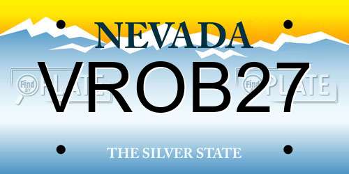 VROB27 Nevada License Plate