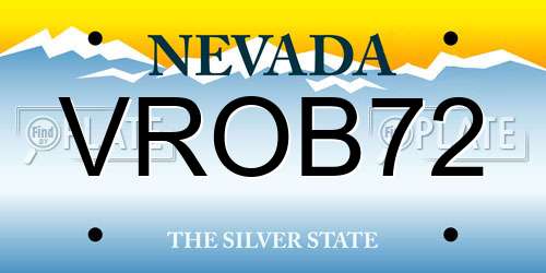 VROB72 Nevada License Plate