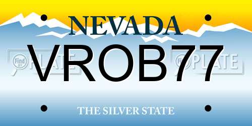 VROB77 Nevada License Plate
