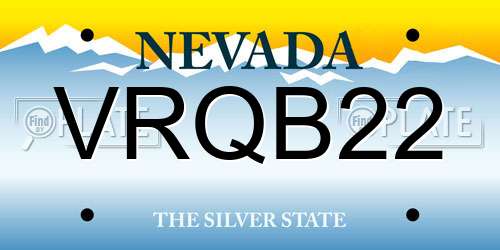 VRQB22 Nevada License Plate