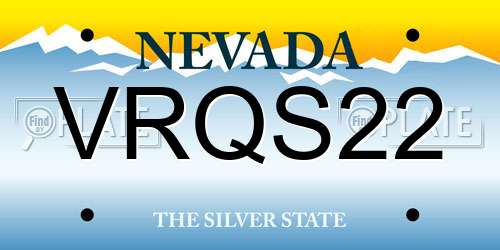 VRQS22 Nevada License Plate