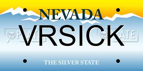 VRSICK Nevada License Plate