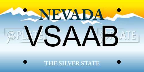 VSAAB Nevada License Plate