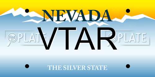 VTAR Nevada License Plate