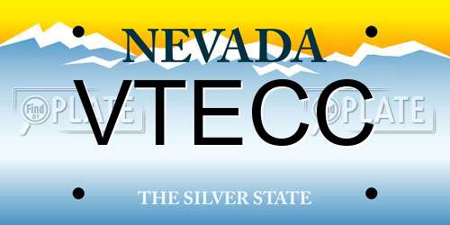 VTECC Nevada License Plate