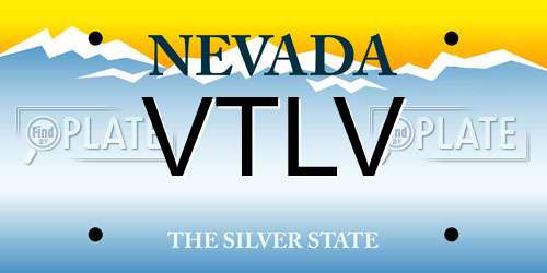 VTLV Nevada License Plate
