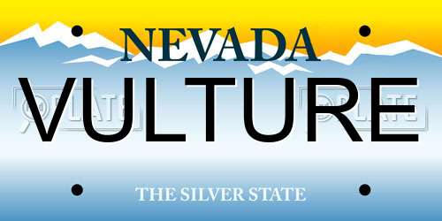 VULTURE Nevada License Plate