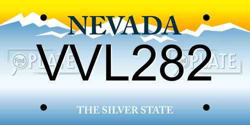 VVL282 Nevada License Plate