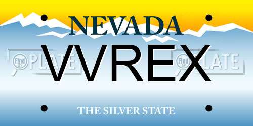 VVREX Nevada License Plate