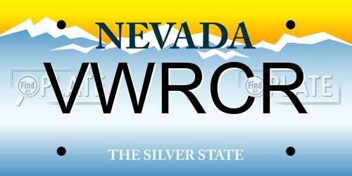 VWRCR Nevada License Plate