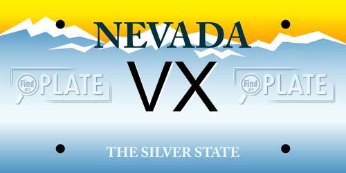 VX Nevada License Plate