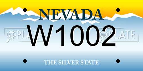 W1002 Nevada License Plate