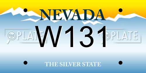 W131 Nevada License Plate