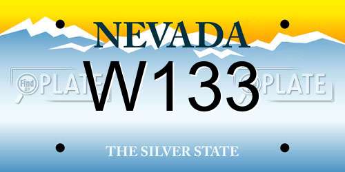 W133 Nevada License Plate