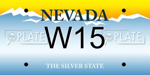 W15 Nevada License Plate