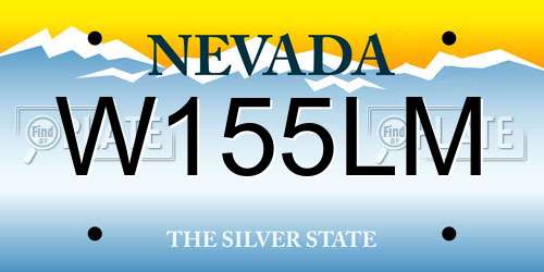 W155LM Nevada License Plate