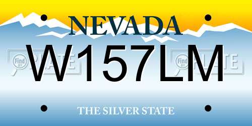 W157LM Nevada License Plate