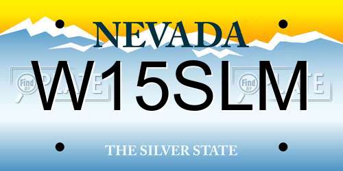 W15SLM Nevada License Plate