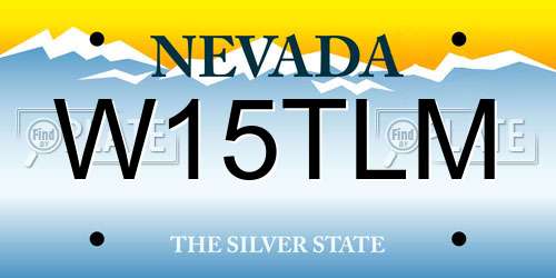 W15TLM Nevada License Plate