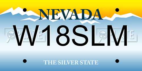 W18SLM Nevada License Plate