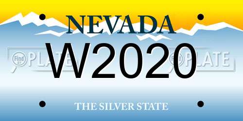 W2020 Nevada License Plate