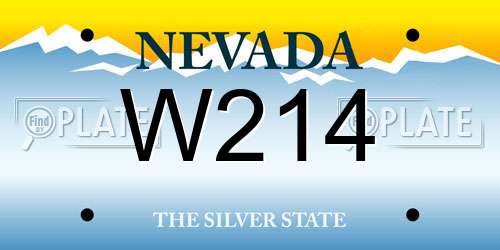 W214 Nevada License Plate