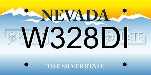 W328DI Nevada License Plate