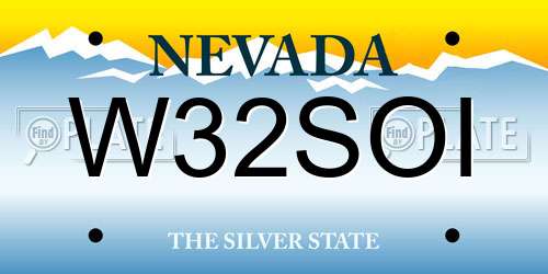 W32SOI Nevada License Plate