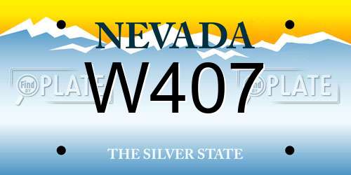 W407 Nevada License Plate
