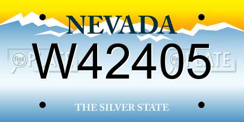 W42405 Nevada License Plate