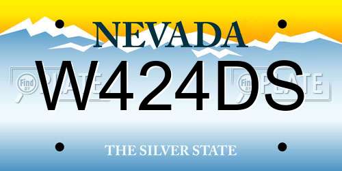 W424DS Nevada License Plate