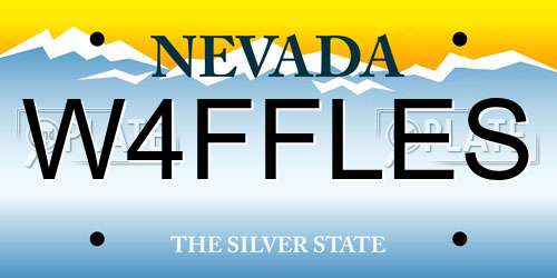 W4FFLES Nevada License Plate