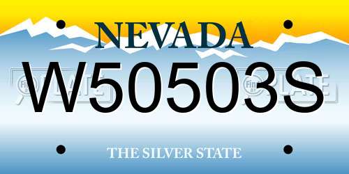 W50503S Nevada License Plate