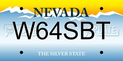 W64SBT Nevada License Plate