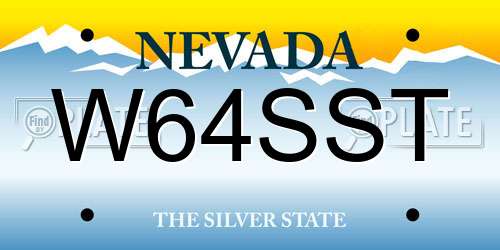 W64SST Nevada License Plate