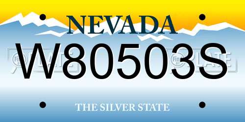 W80503S Nevada License Plate