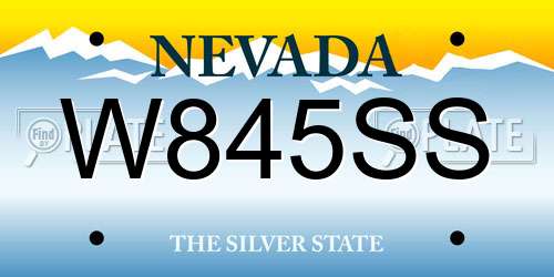 W845SS Nevada License Plate
