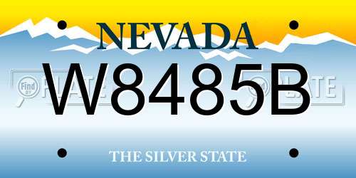 W8485B Nevada License Plate
