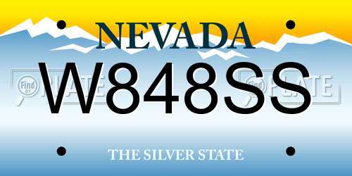 W848SS Nevada License Plate