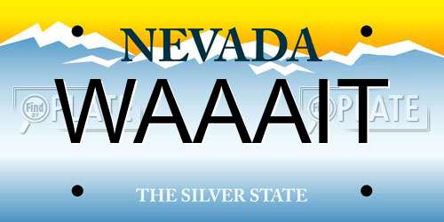 WAAAIT Nevada License Plate