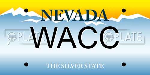 WACC Nevada License Plate