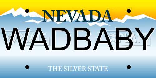 WADBABY Nevada License Plate