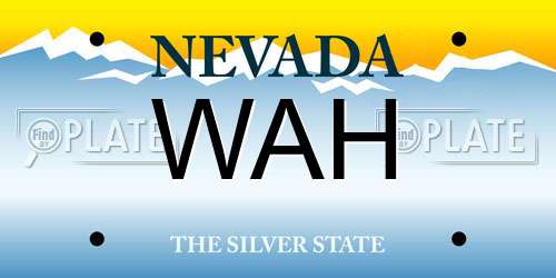 WAH Nevada License Plate