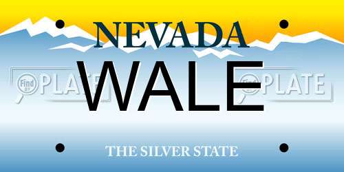 WALE Nevada License Plate