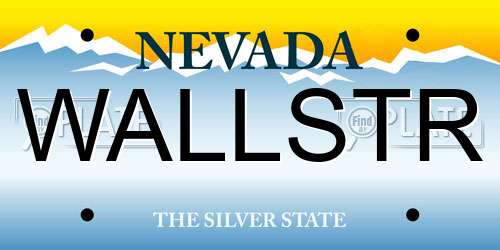 WALLSTR Nevada License Plate