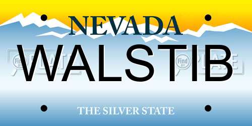 WALSTIB Nevada License Plate