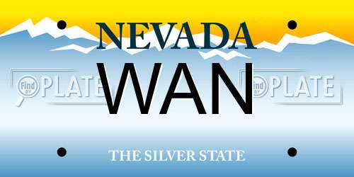 WAN Nevada License Plate