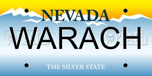 WARACH Nevada License Plate
